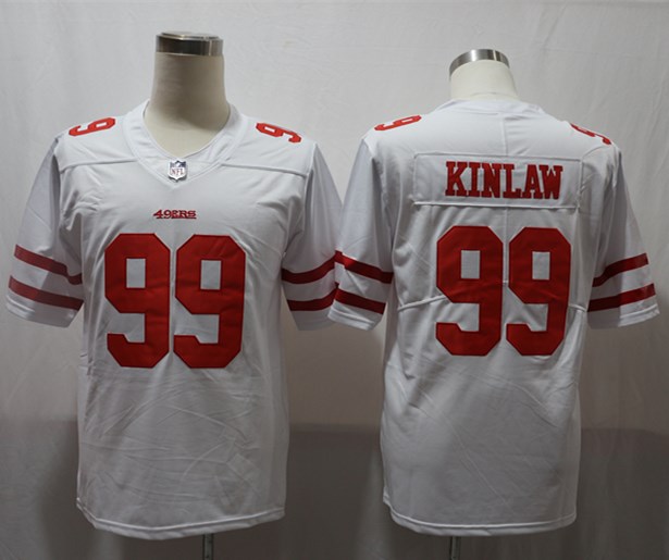 Men's San Francisco 49ers Javon Kinlaw #99 White Jersey